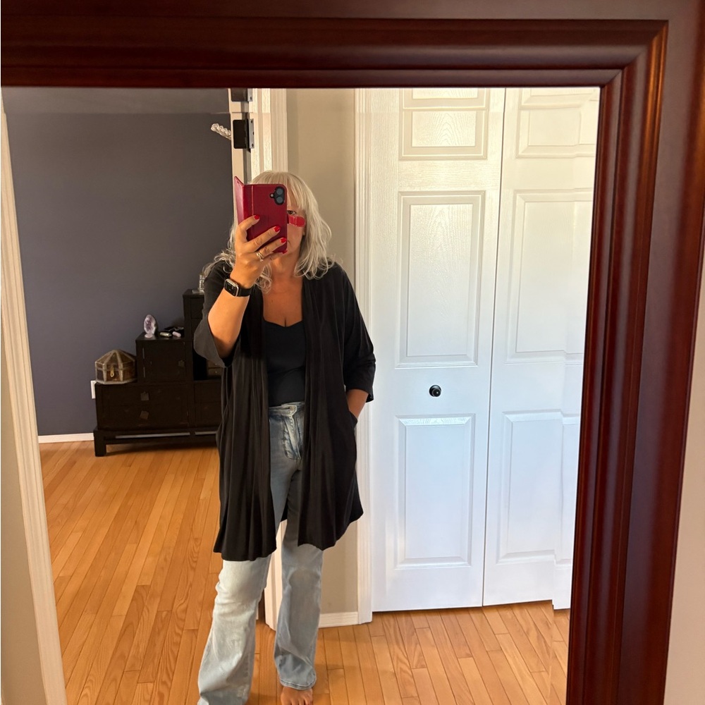 Eileen Fisher Black Tencel Blend Jacket